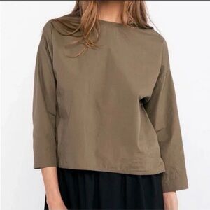 Elizabeth Suzann Lara Top – XS – 100% Cotton – Olive